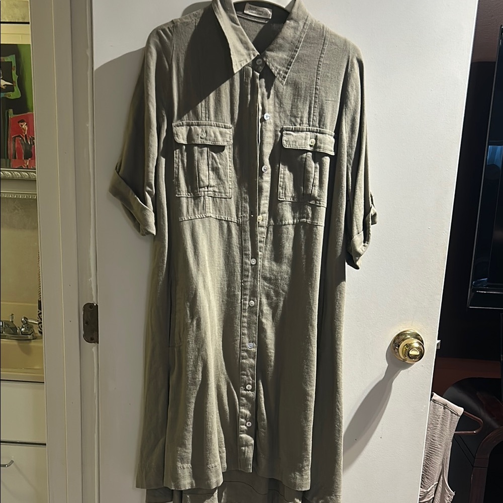 Just Living Olive Green Casual Dress